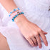 Teal Orchid | .925 Sterling Silver | Firefly Glass Blossom Bracelet